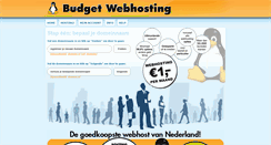 Desktop Screenshot of budgetwebhosting.nl