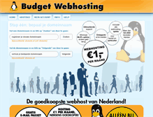 Tablet Screenshot of budgetwebhosting.nl